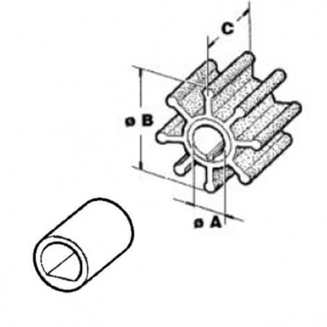 Impeller 500113 Yanmar 1GM10